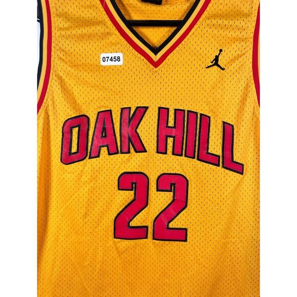 Jordan Mens Oak Hill High School Carmelo Anthony #22 Jersey Yellow Sz M 20x32 - Picture 3 of 12